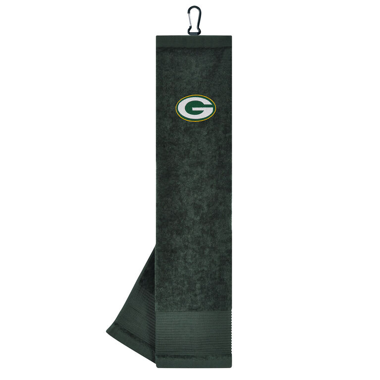 Team Effort Green Bay Packers Face/Club Tri-Fold Embroidered Towel