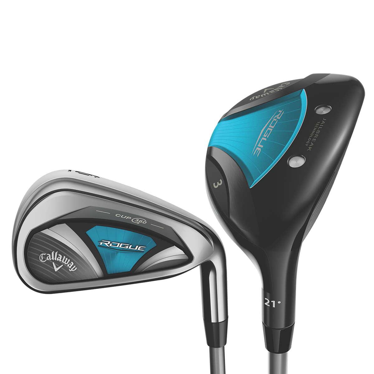 Callaway Rogue 5, 6, 7Hybrid 8PW, AW Women's Combo Set w/ Graphite