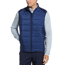 Ultrasonic Print Full Zip Insulated Puffer Vest