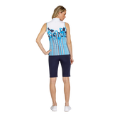 Alternate View 3 of Iris Oasis Collection: Monarch Floral Fusion Sleeveless Top