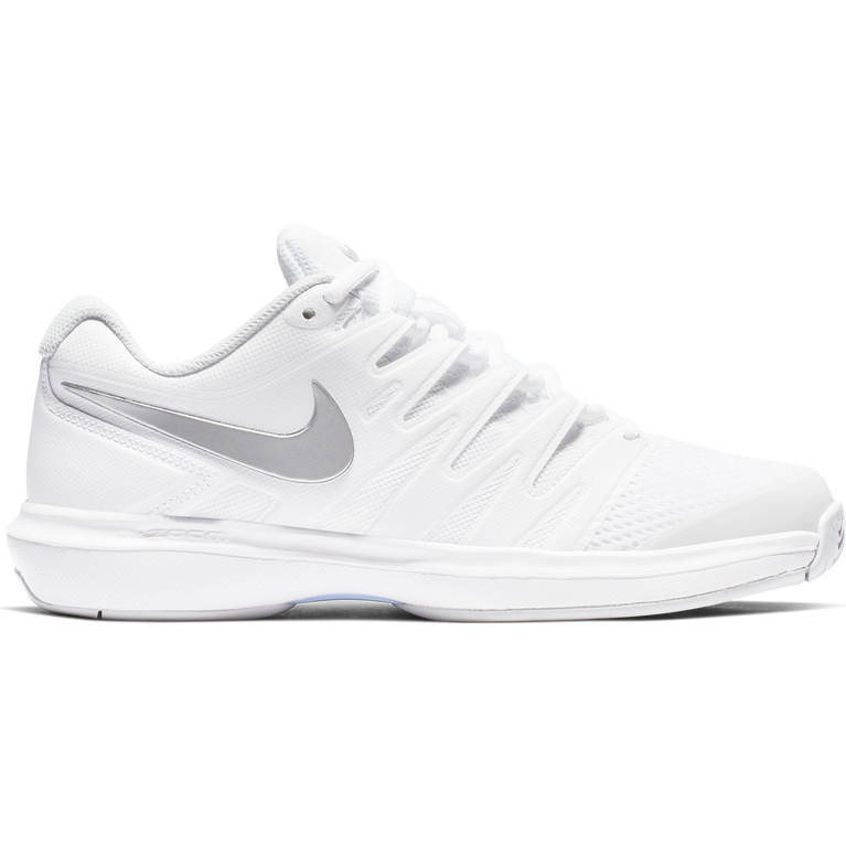 grow up Up Hardness Air Zoom Prestige Women's Tennis Shoe - White/Silver | PGA TOUR Superstore