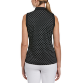 Alternate View 1 of Essential Geo Print Sleeveless Golf Shirt