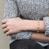 Alternate View 2 of Golf Goddess Two-Tone Gold and Silver Stroke Counter Bracelet