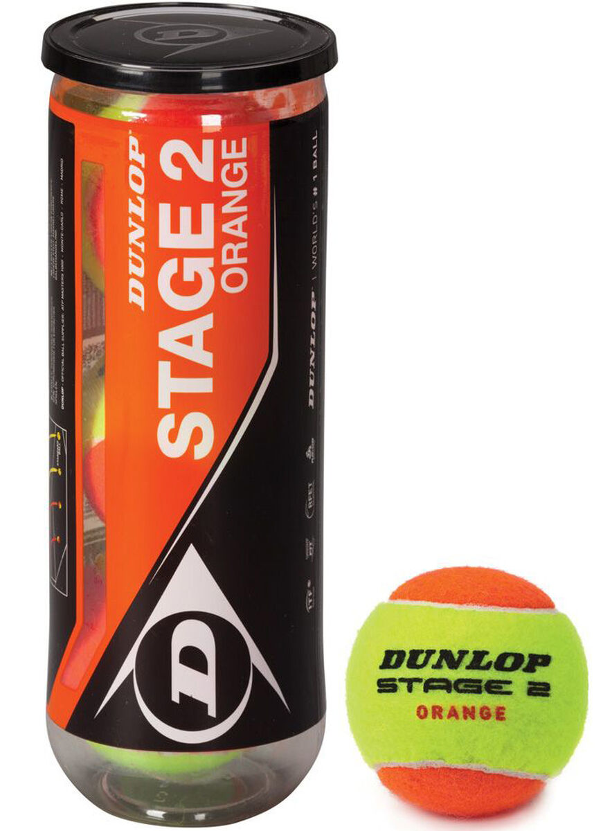 Dunlop Stage 2 Orange Tennis Balls are the perfect training ball for
