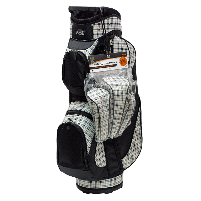 Golf Gifts & Gallery Sand Plaid Cart Bag w/ Headcovers PGA TOUR