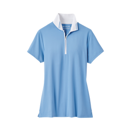 Chrissie Zip Neck Short Sleeve Polo Shirt