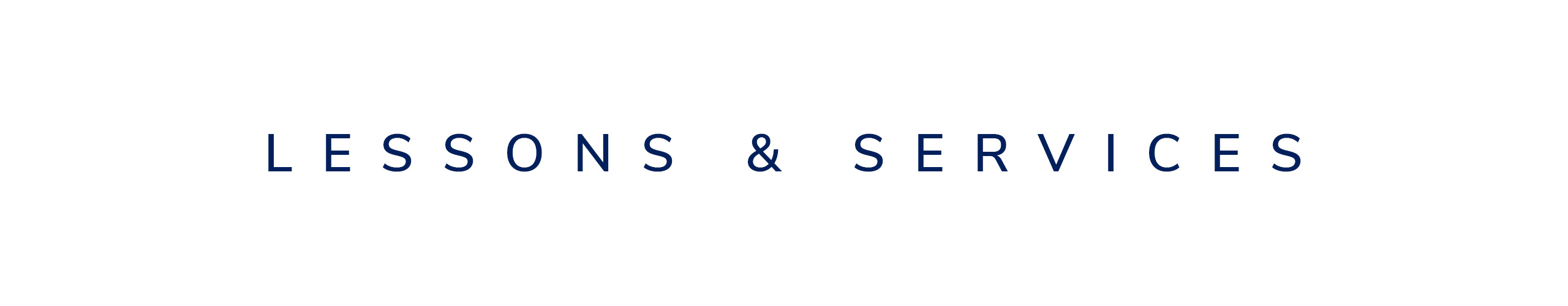 Lessons and Services Header