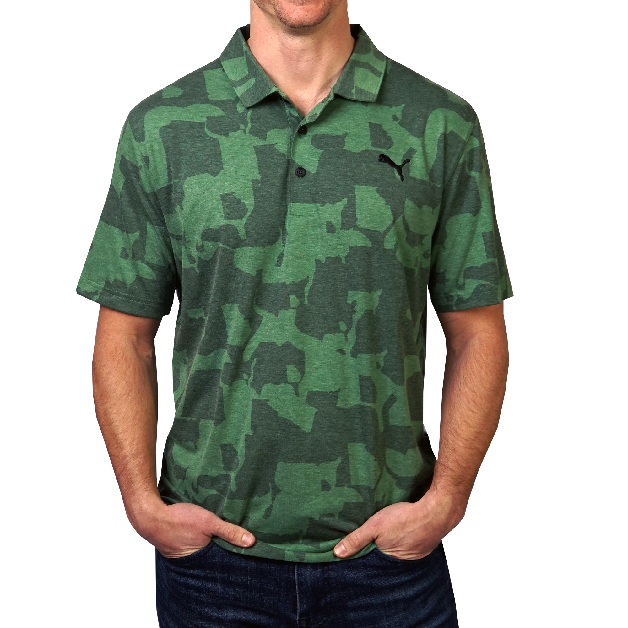 camo golf shirt