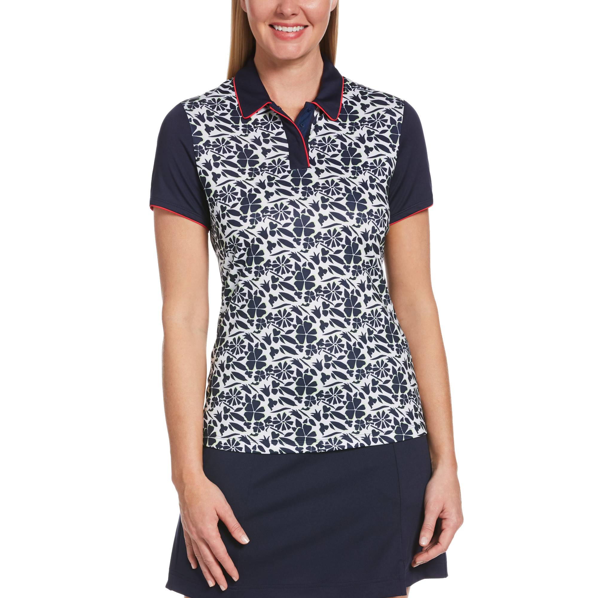 Callaway Tropical Floral Print Short Sleeve Golf Shirt | PGA TOUR 