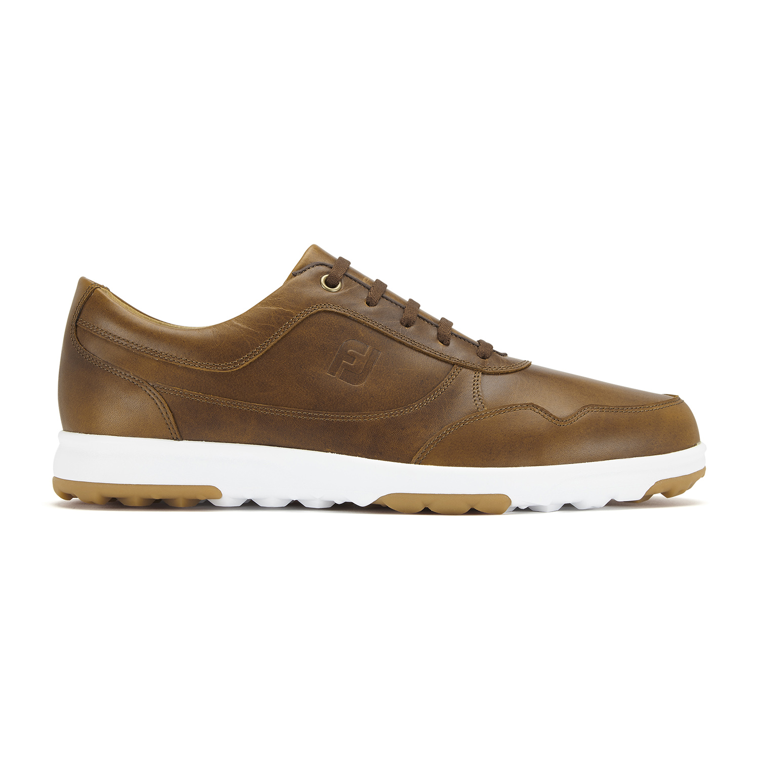 Footjoy Golf Casual Leather Men S Golf Shoe Brown Pga Tour