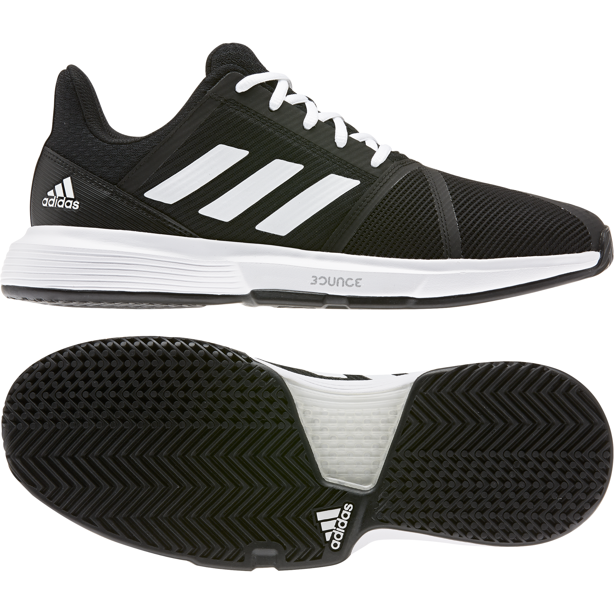 Adidas Adiwear CourtJam Men's Shoe - Black/White/Silver | PGA TOUR
