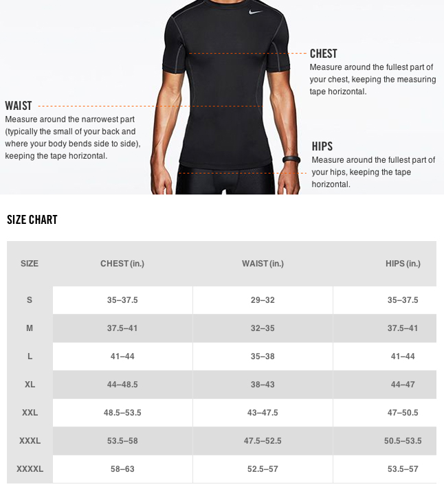 nike t shirt sizing