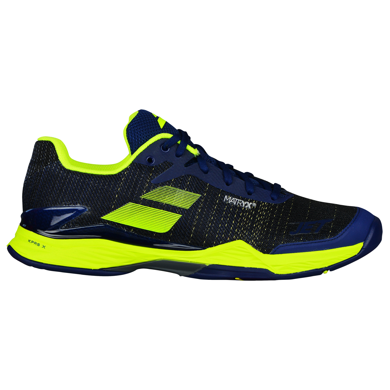 blue and yellow tennis shoes