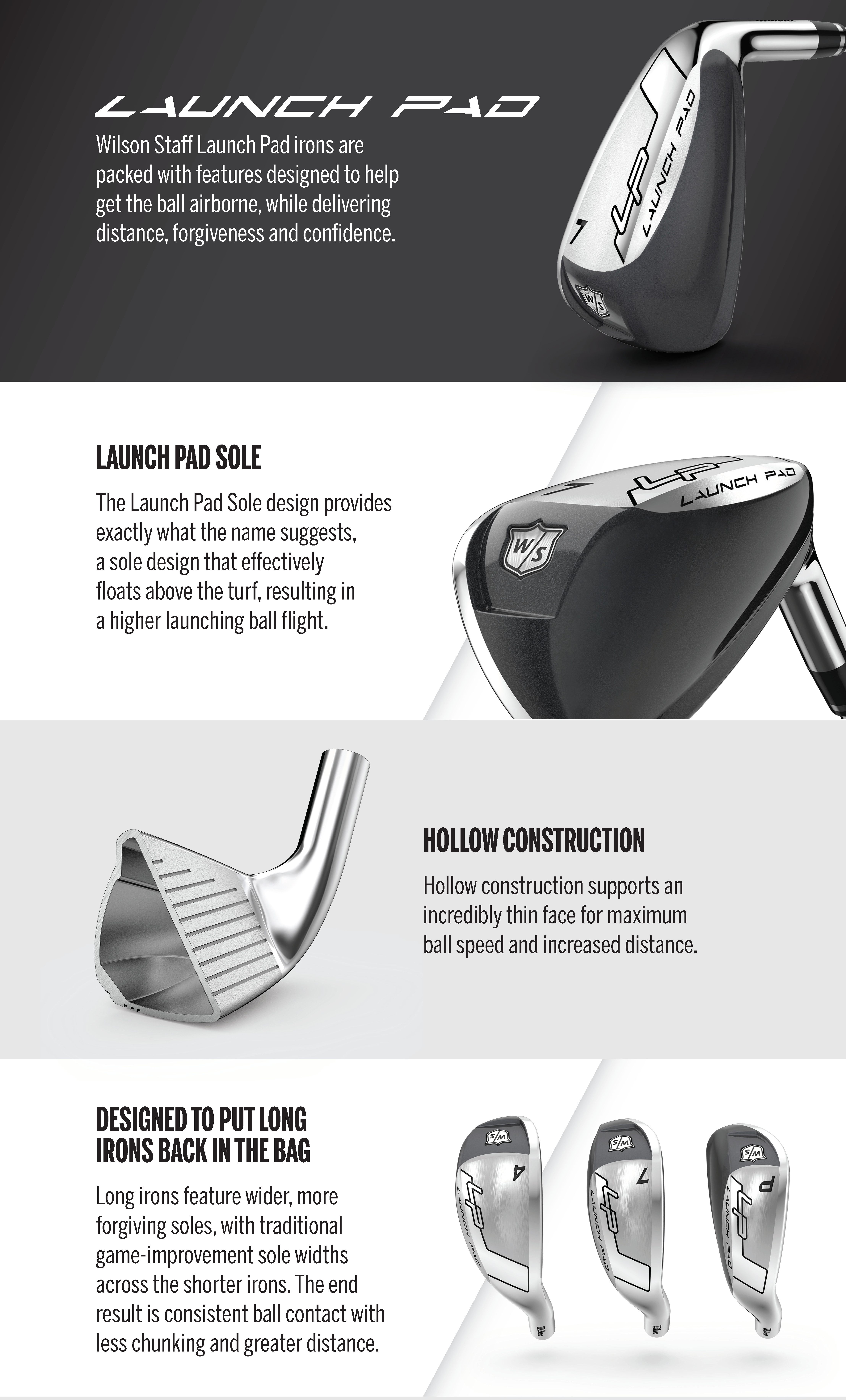 Wilson Launch Pad Men's Irons Tech Image