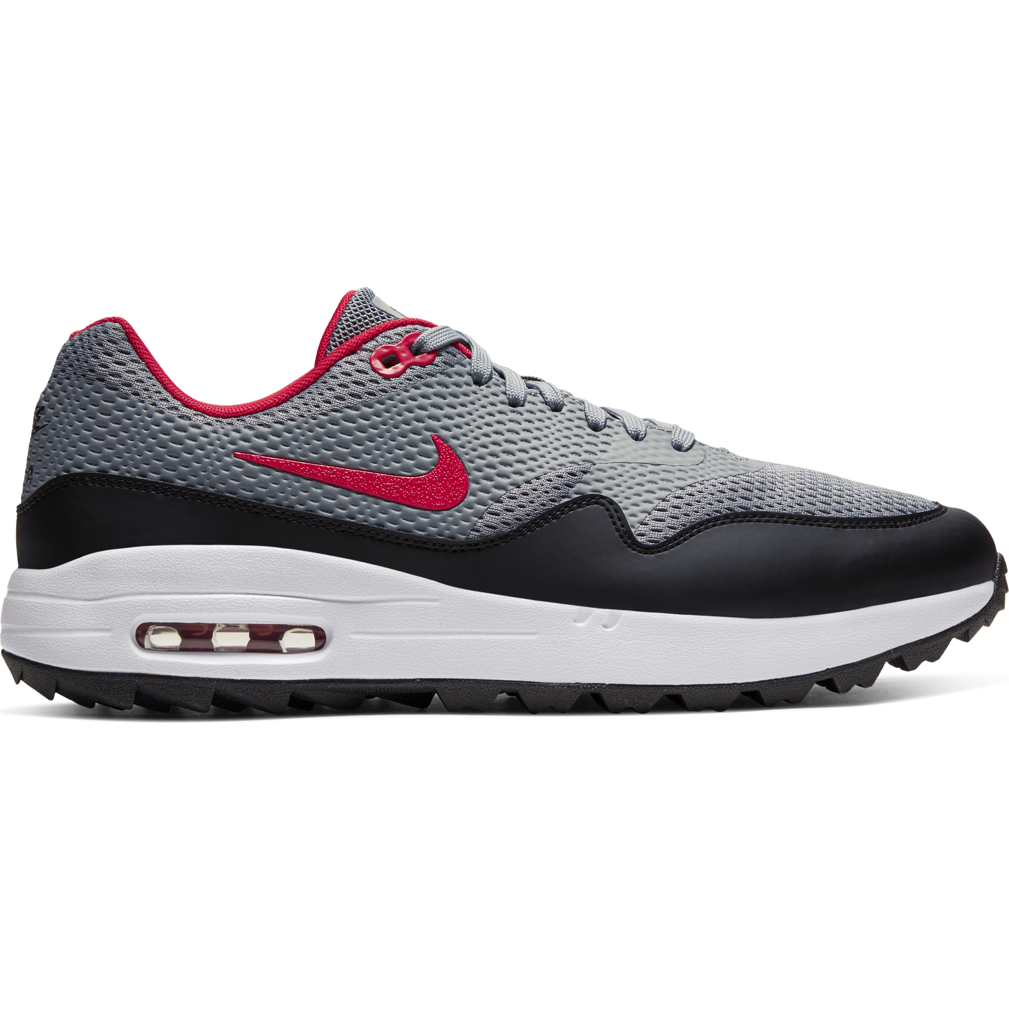 Air Max 1 G Men's Golf Shoe - Grey/Red