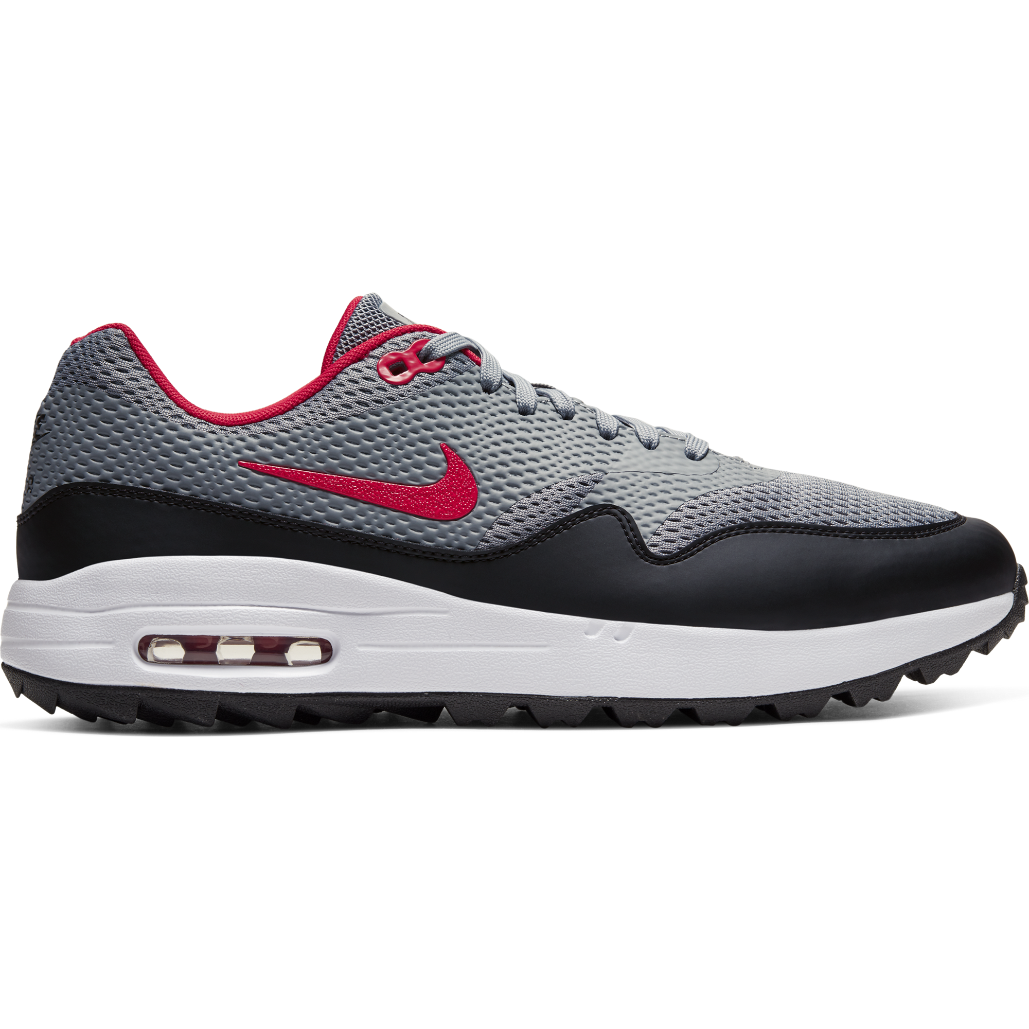 Nike Air Max 1 G Men's Golf Shoe - Grey/Red | PGA TOUR Superstore