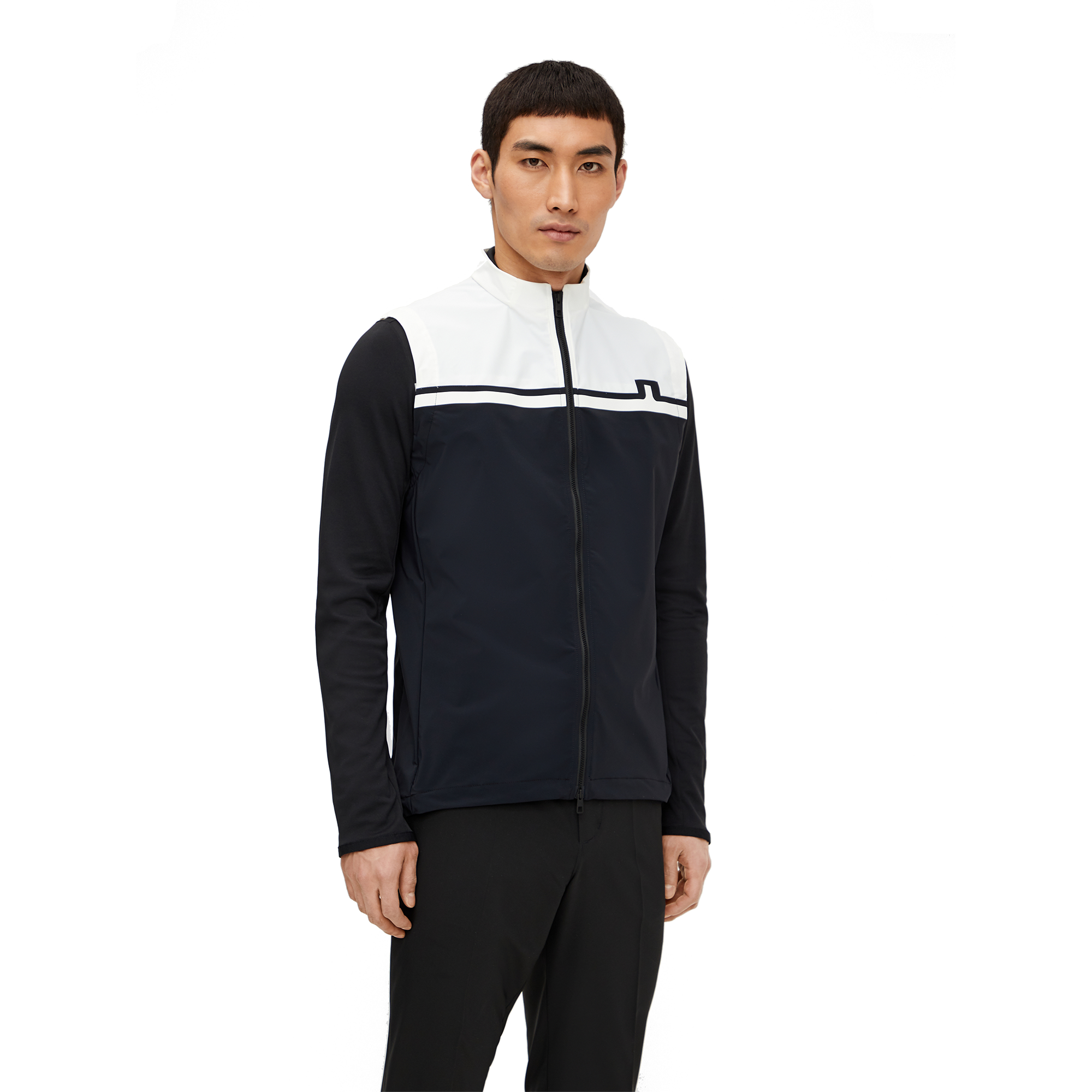 J Lindeberg Logo Colorblock Full Zip Vest Pga Tour Superstore