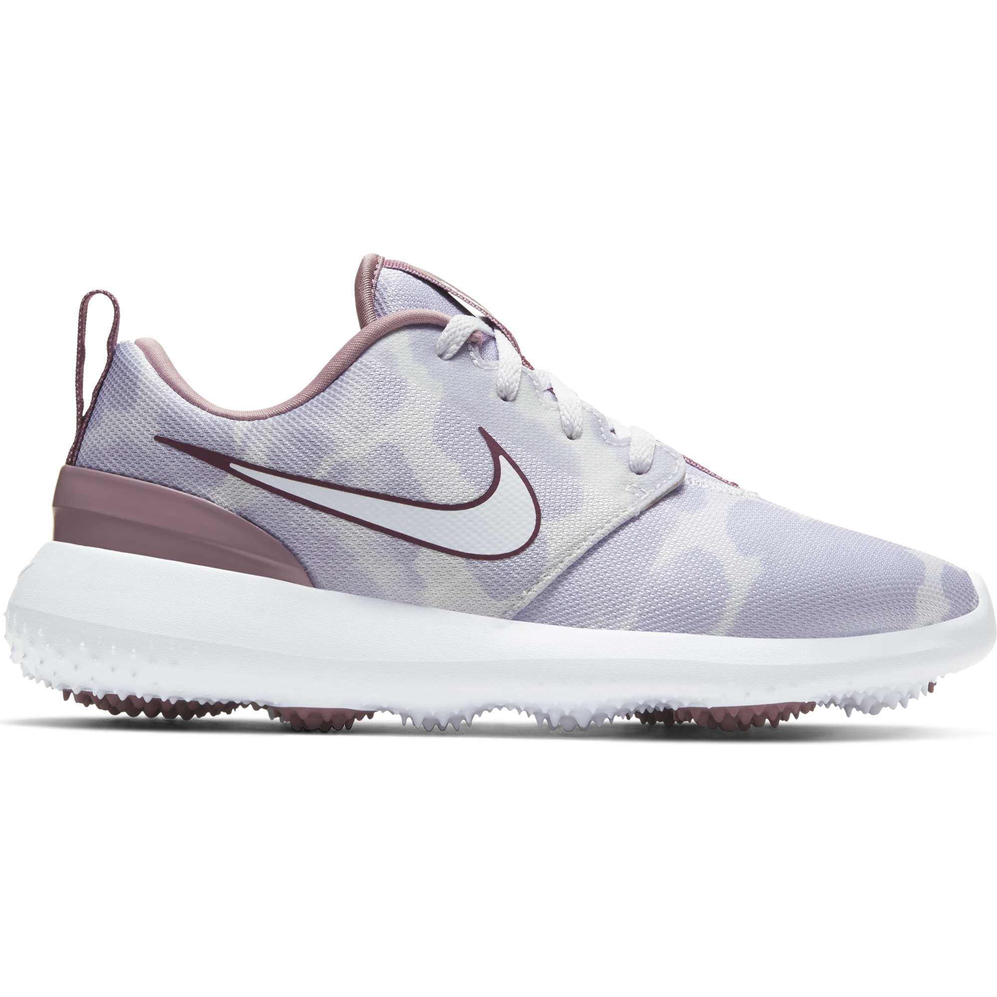 purple and white shoes