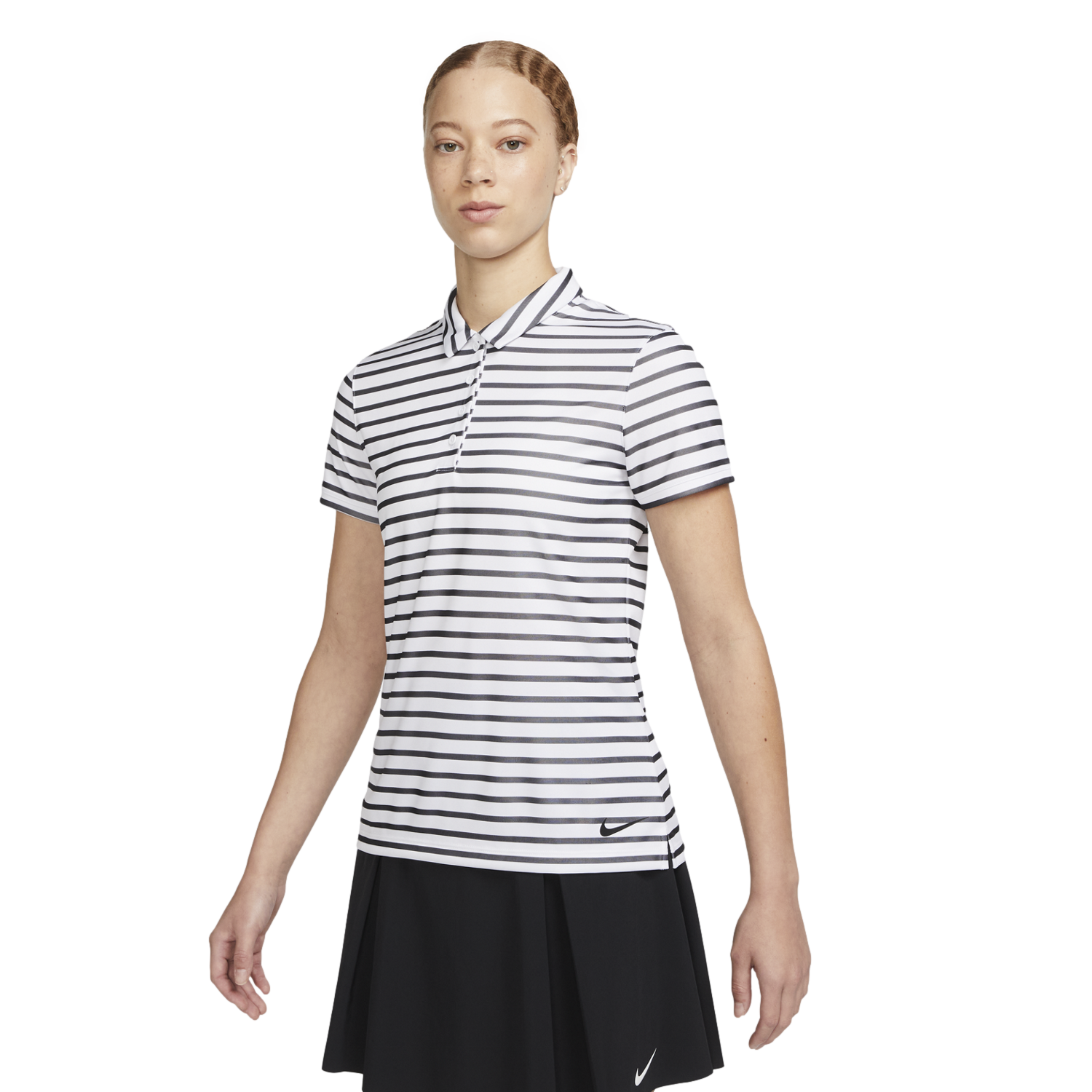 Nike Dri FIT Victory Women s Striped Polo Shirt PGA TOUR Superstore