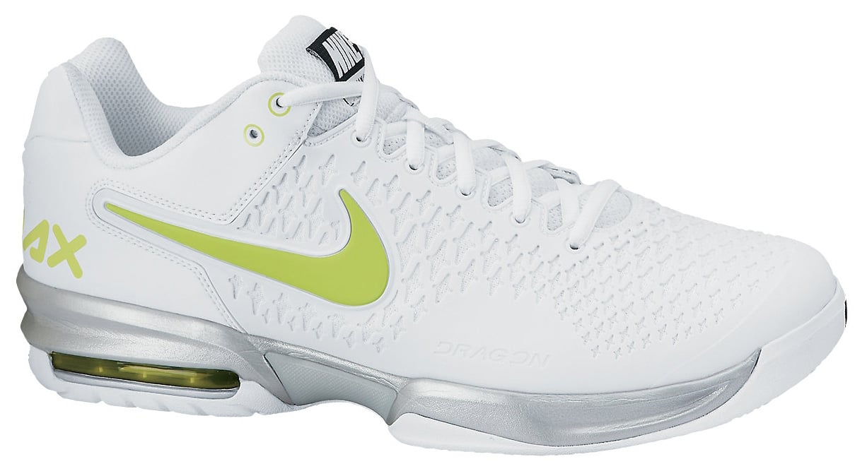 Nike Men's Air Max Cage - White/Silver/Venom Nike Men's Air Max Cage - White/Silver/Venom