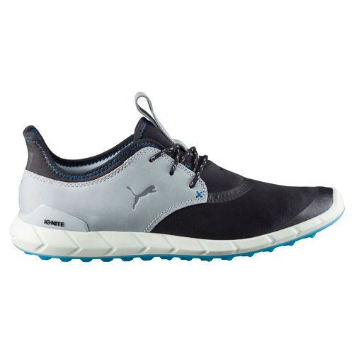 puma ignite spikeless golf shoes drizzle/vibrant orange