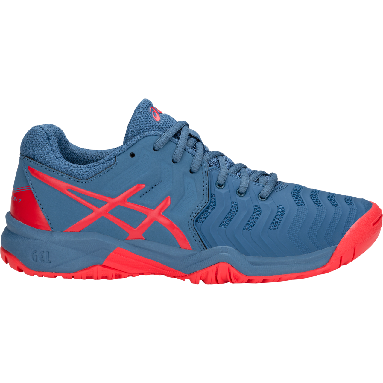 asics gel resolution 7 gs junior tennis shoe