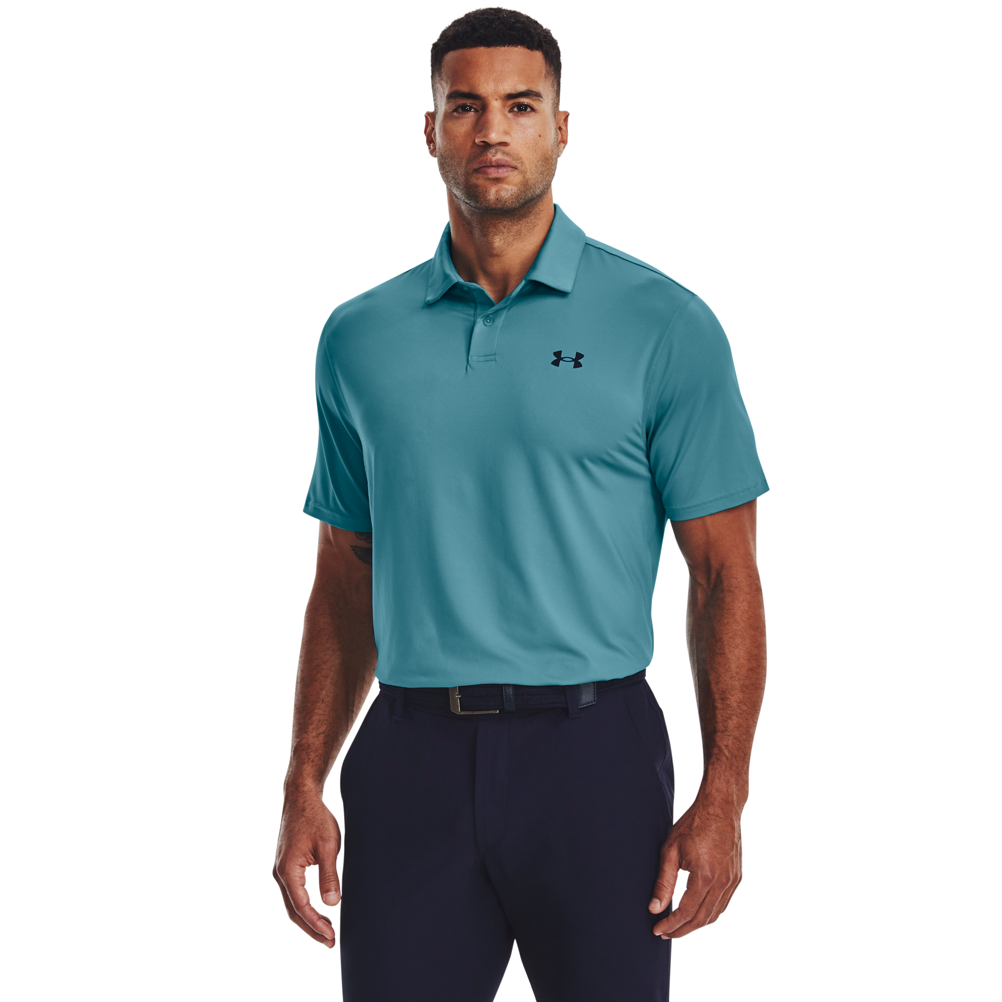 Teal under armour polo sale