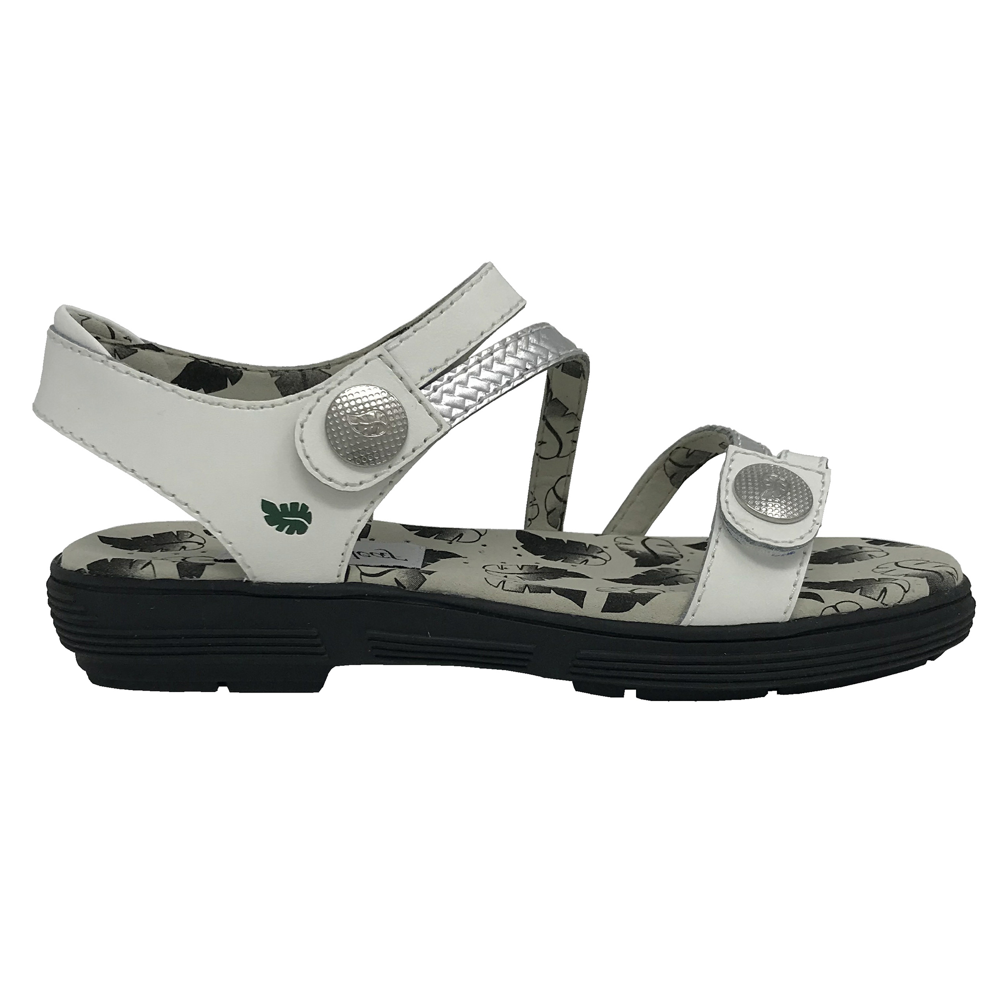 Greenleaf Unity Women s Spikeless Golf Sandal White Silver PGA