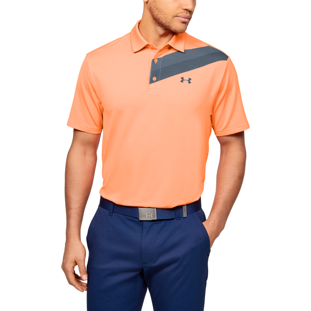 under armour orange golf shirt