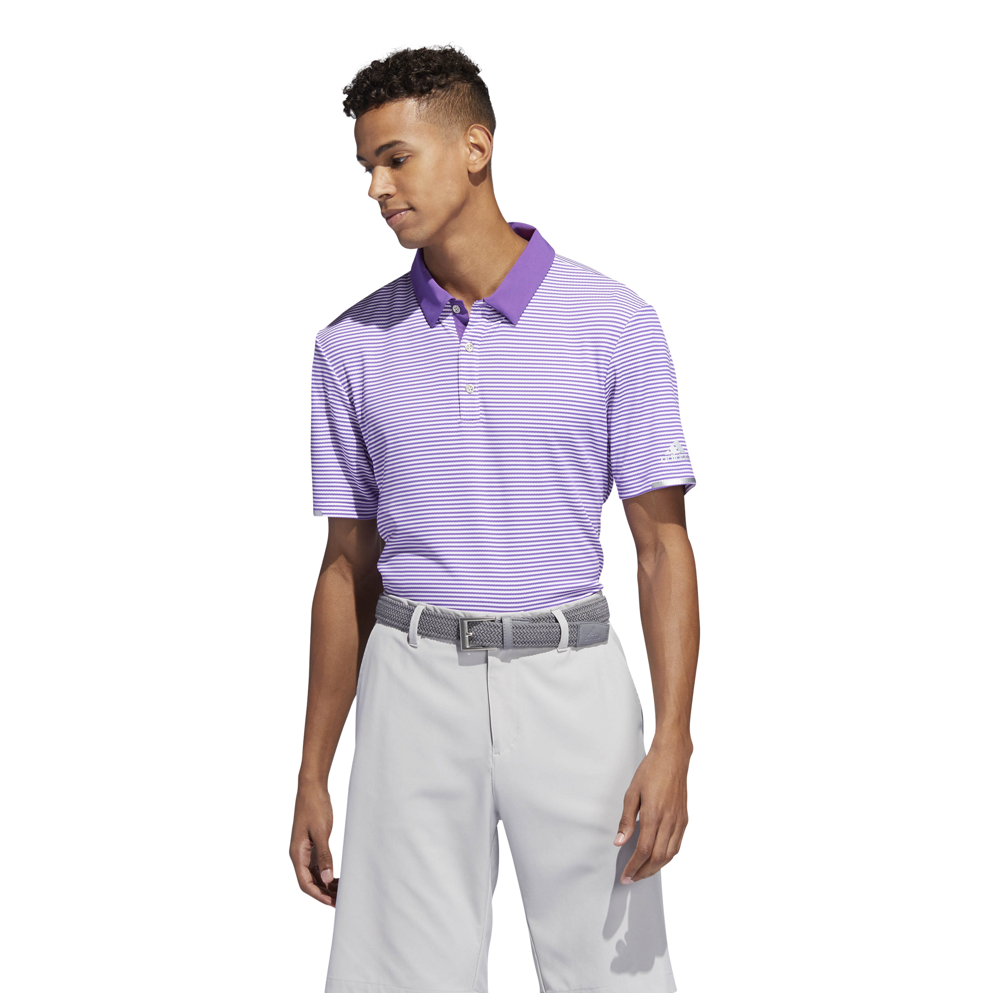 climachill tonal stripe polo shirt