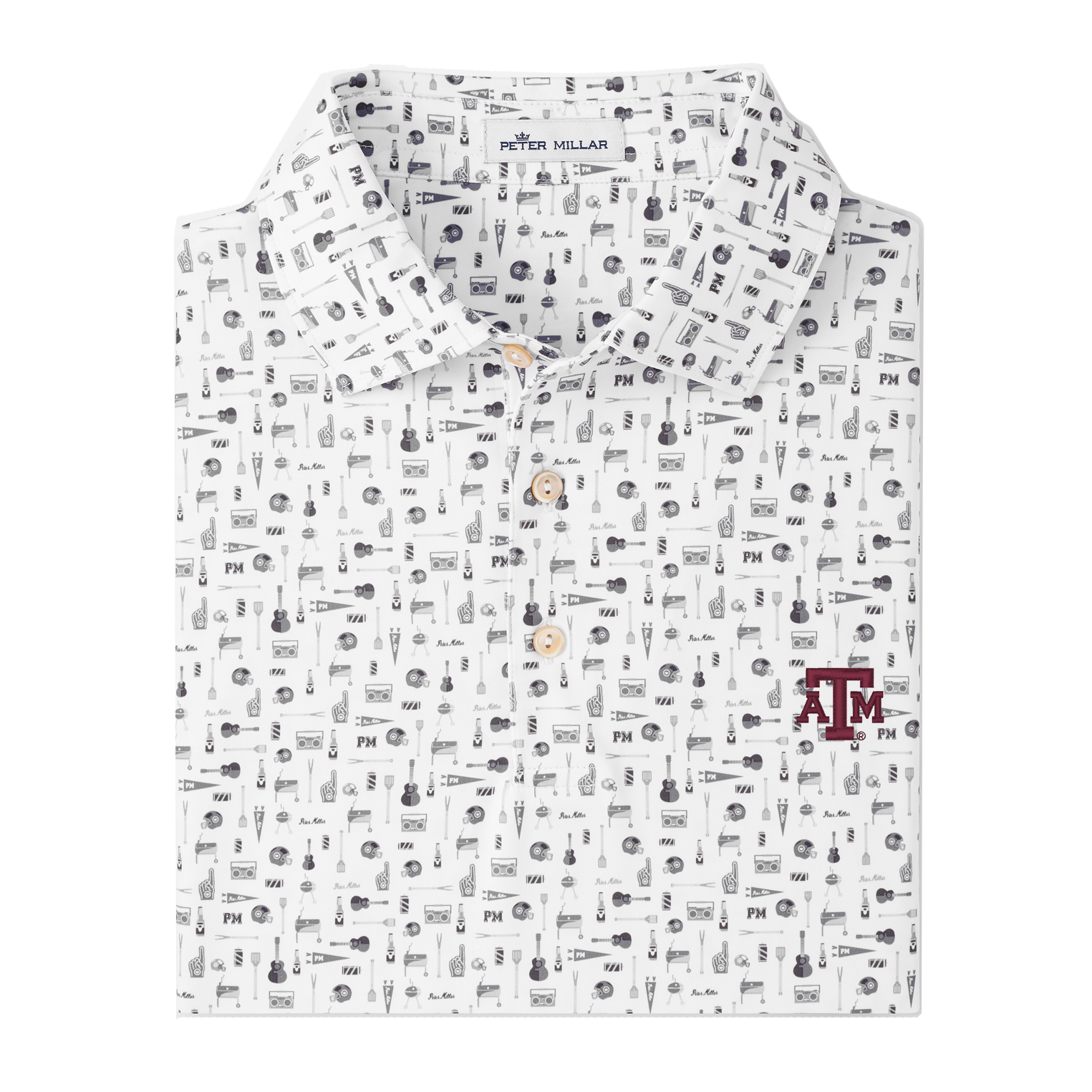 Peter Millar Texas A M Landmark Tailgate Performance Polo Pga Tour Superstore