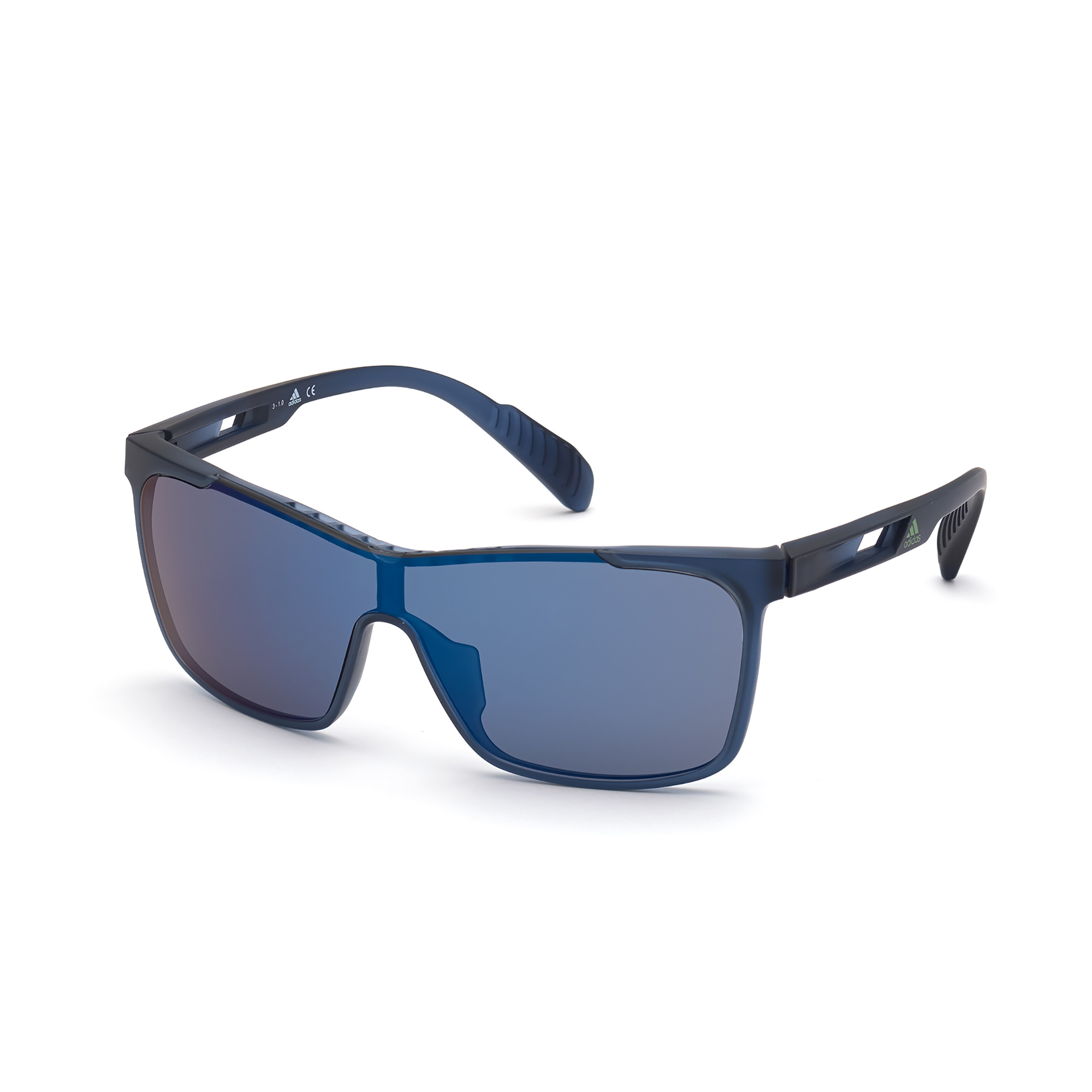 adidas Injected Sport Thin Wrap Shield Sunglasses w Blue Lens