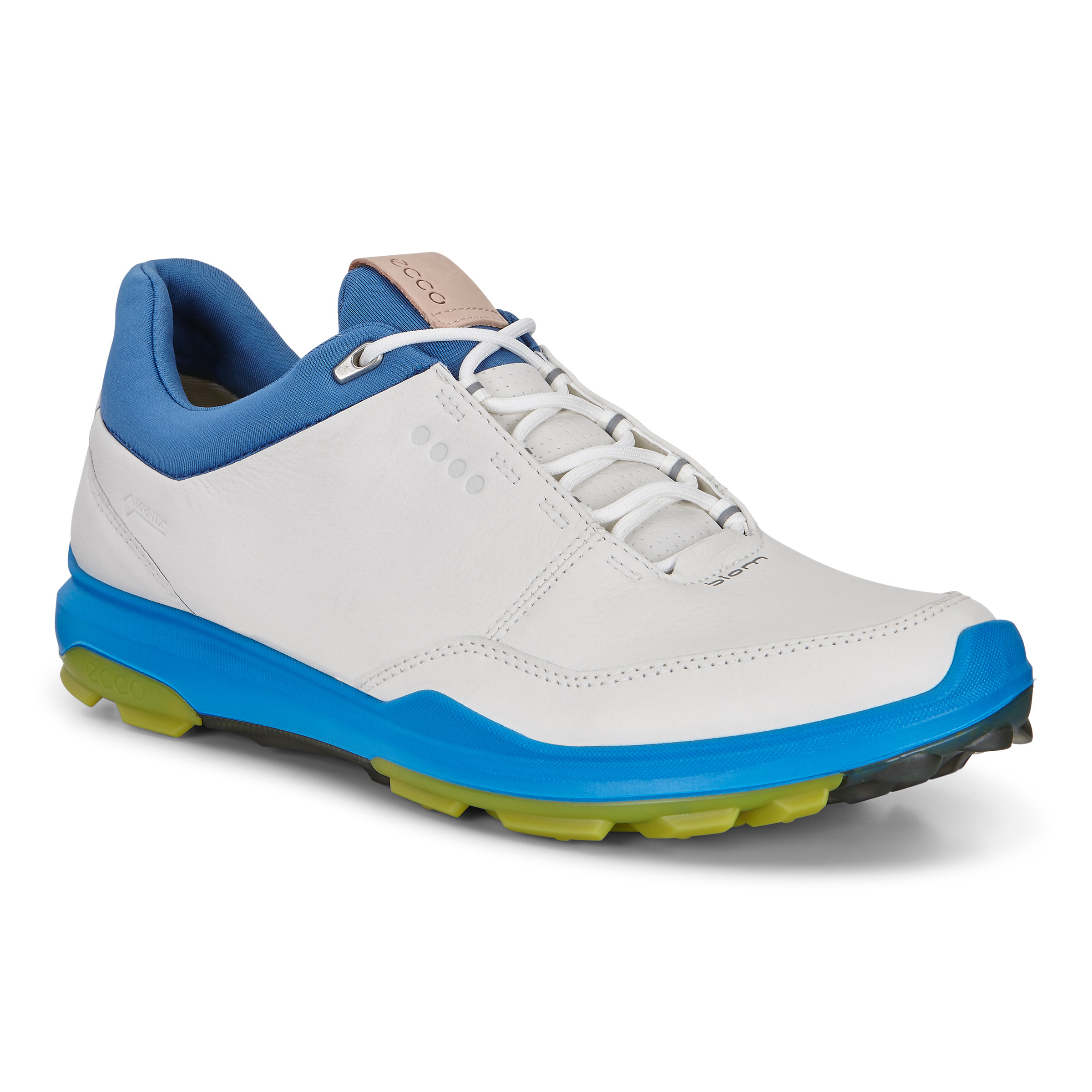faldt Økologi Låne ECCO BIOM Hybrid 3 GTX Men's Golf Shoe - White/Blue | PGA TOUR Superstore