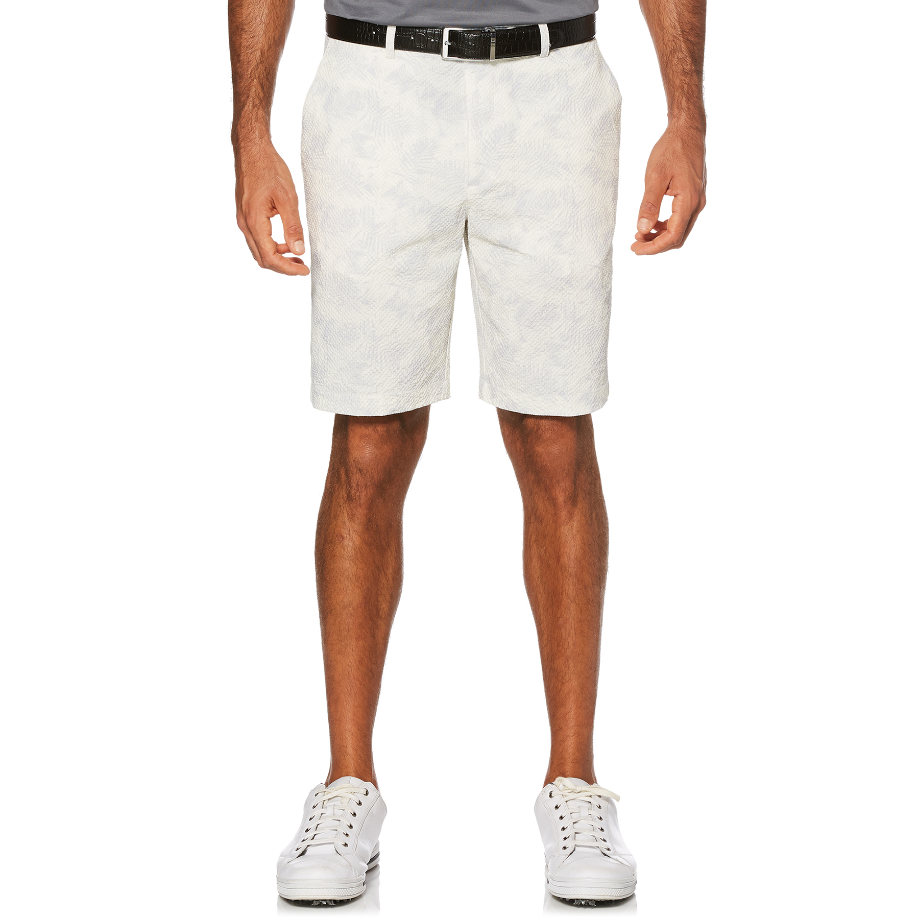Izod #8082 NEW Men's Flat Front Striped 9.5 Inseam Seersucker 100% Cotton Shorts 