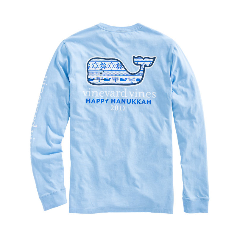 Vineyard Vines Long Sleeve Hanukkah Fair Isle Whale Tee Pga Tour Superstore