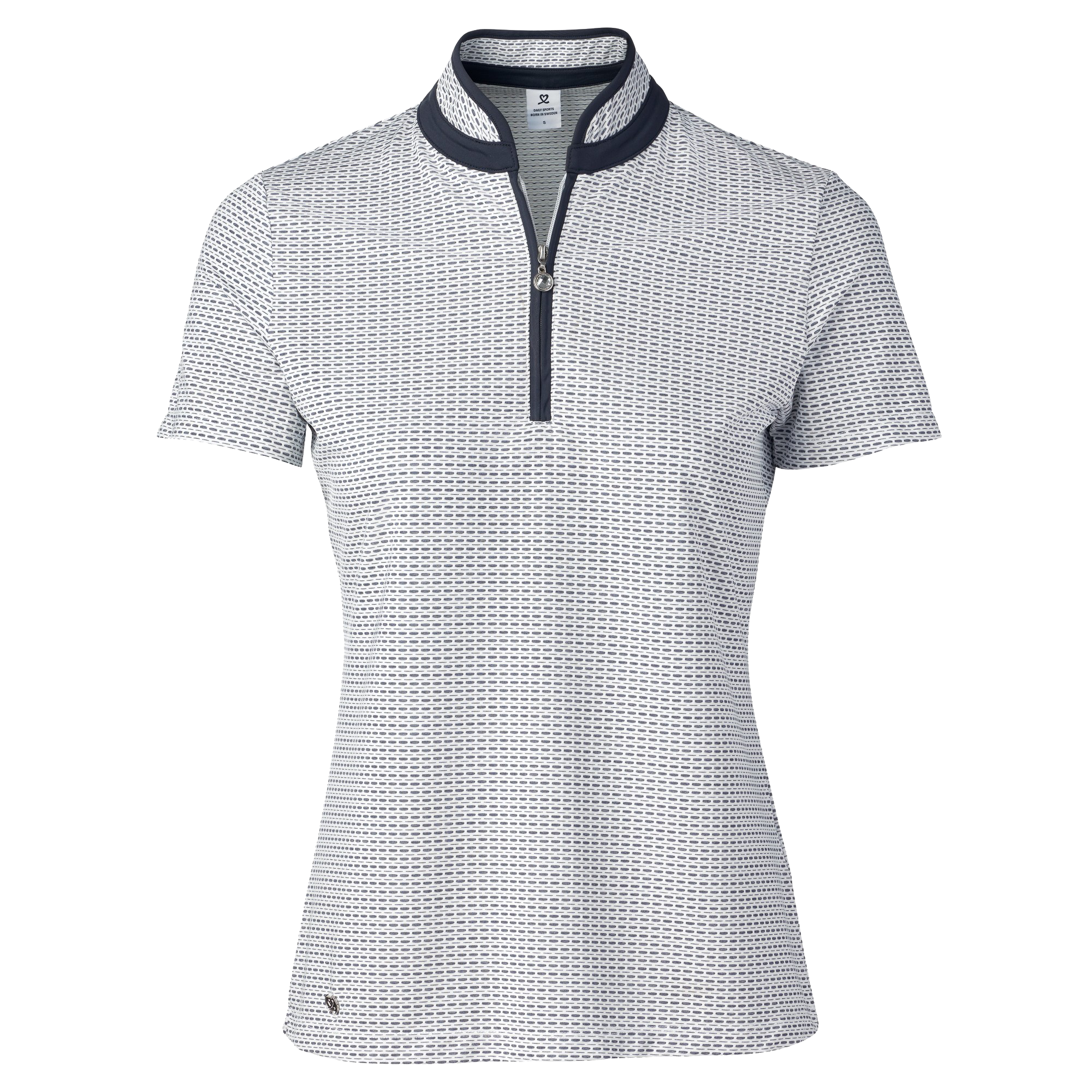 Short Sleeve Jacquard Mock Polo Shirt 