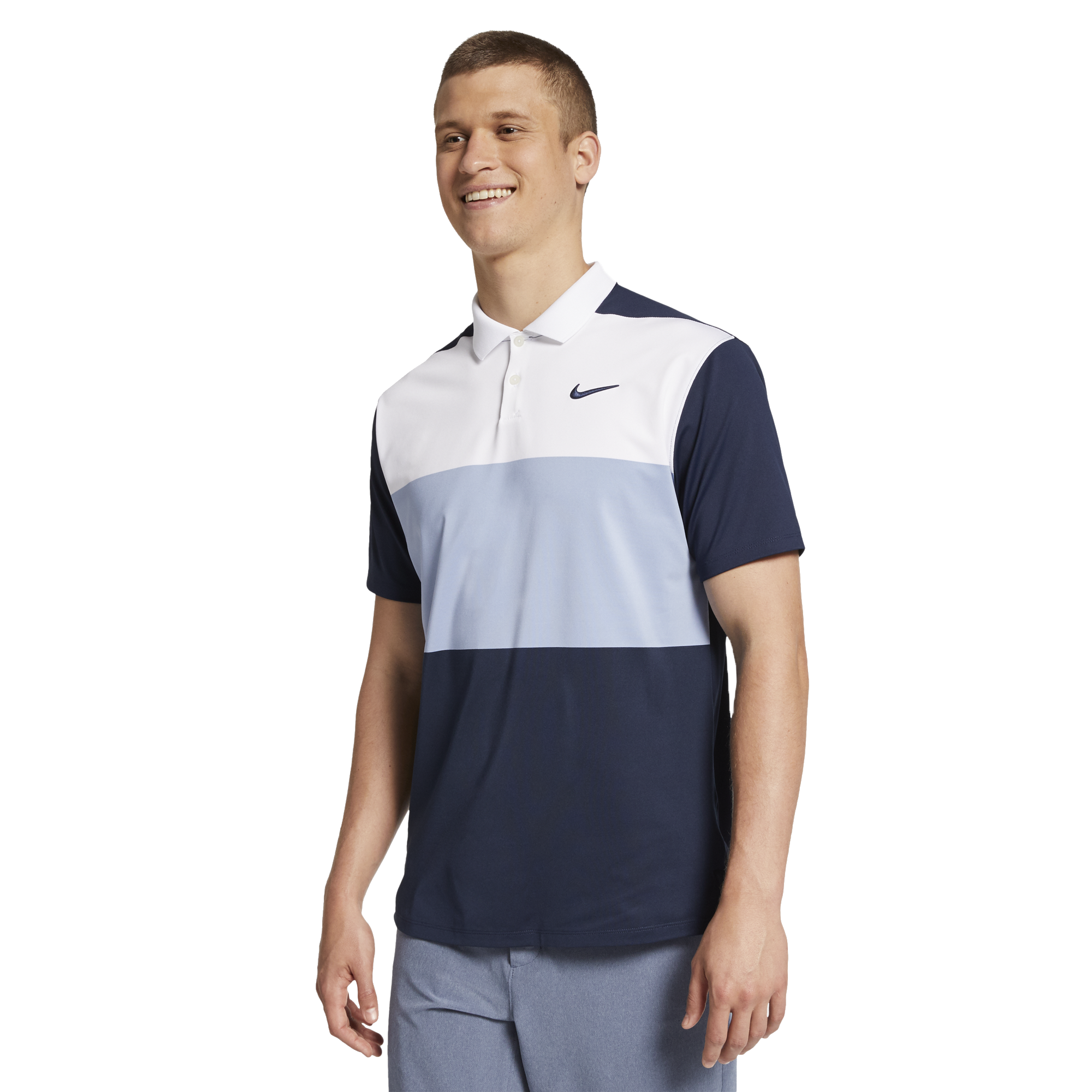 nike men's vapor color block golf polo