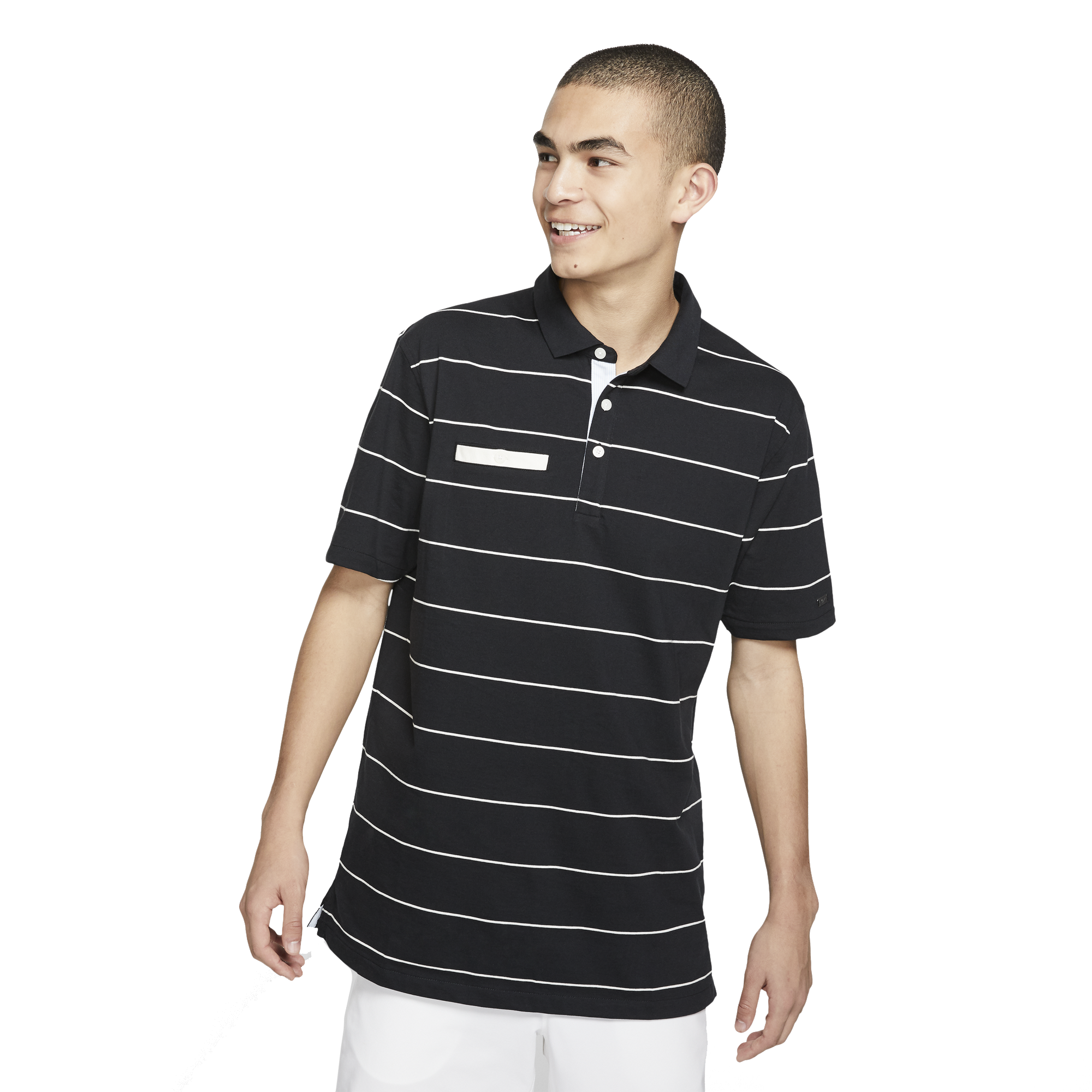 nike men's stripe player golf polo