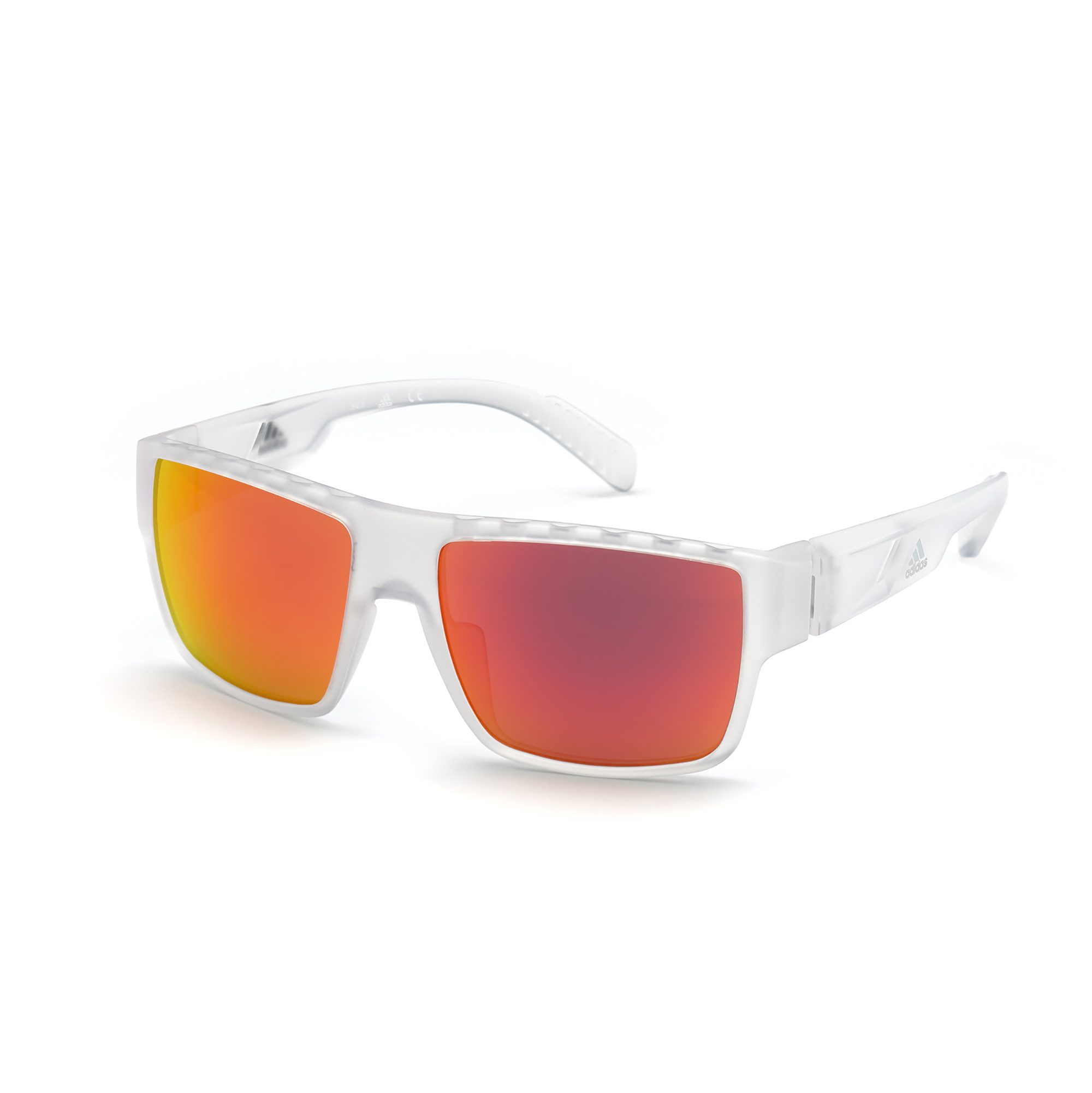 adidas Injected Sport Flat Top Square Sunglasses w Brown Mirror