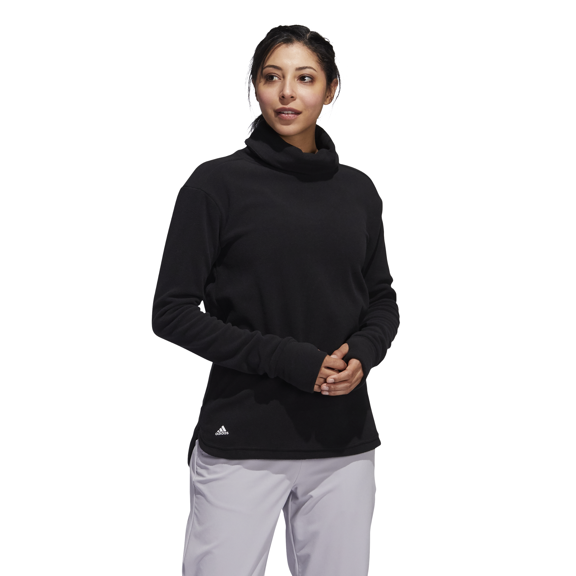 Adidas women's postgame mock neck sweatshirt sale