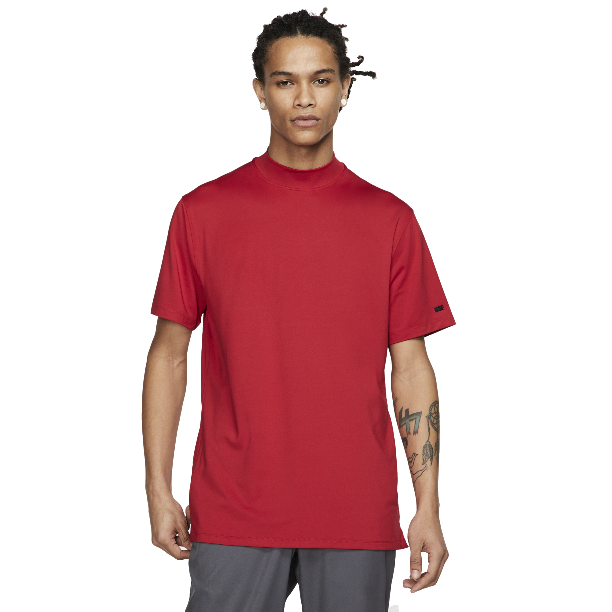 nike mock turtleneck red