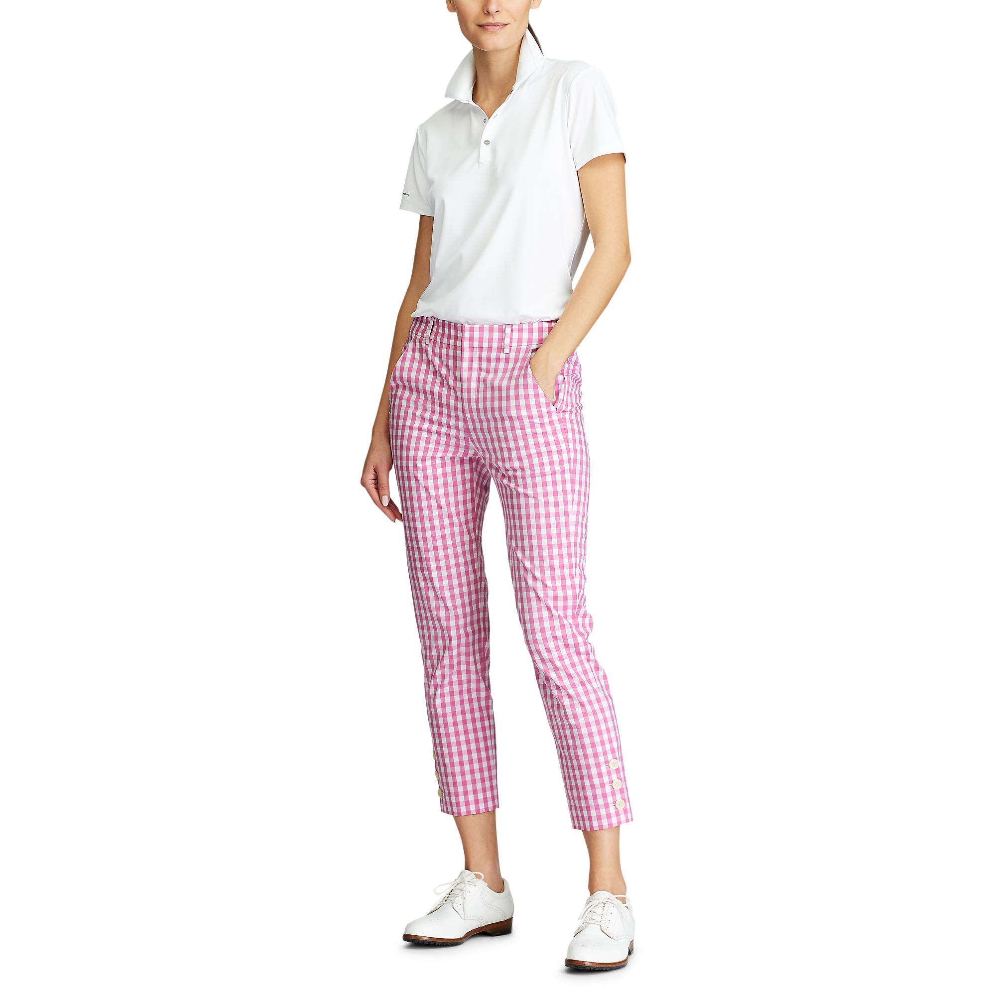 Gingham capri pants clearance