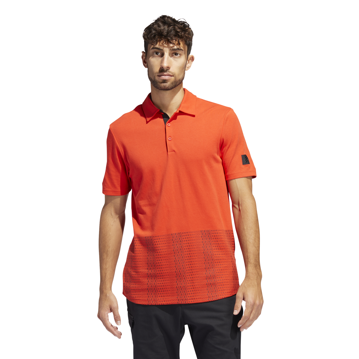 red adidas golf shirt