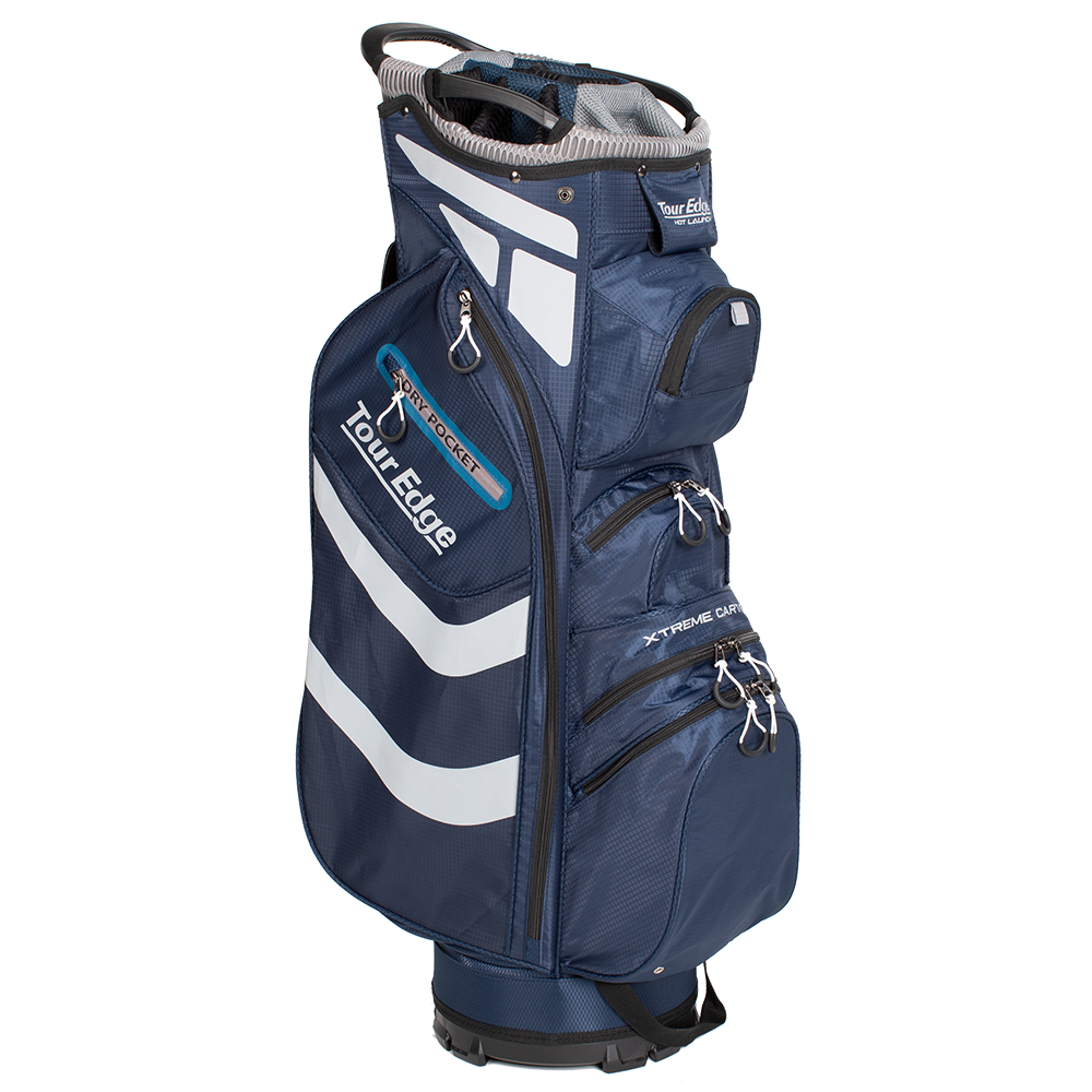 Top Flite INTIMIDATOR Extra Large Leather Golf Cart Bag, Black & Blue on  eBid United States