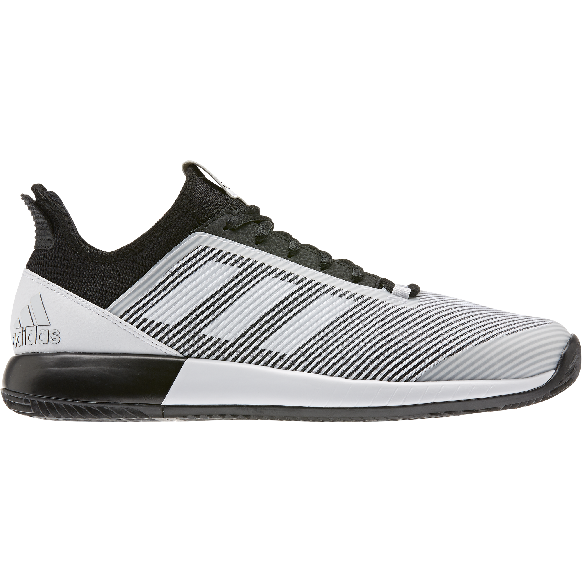 white and black adidas tennis shoes