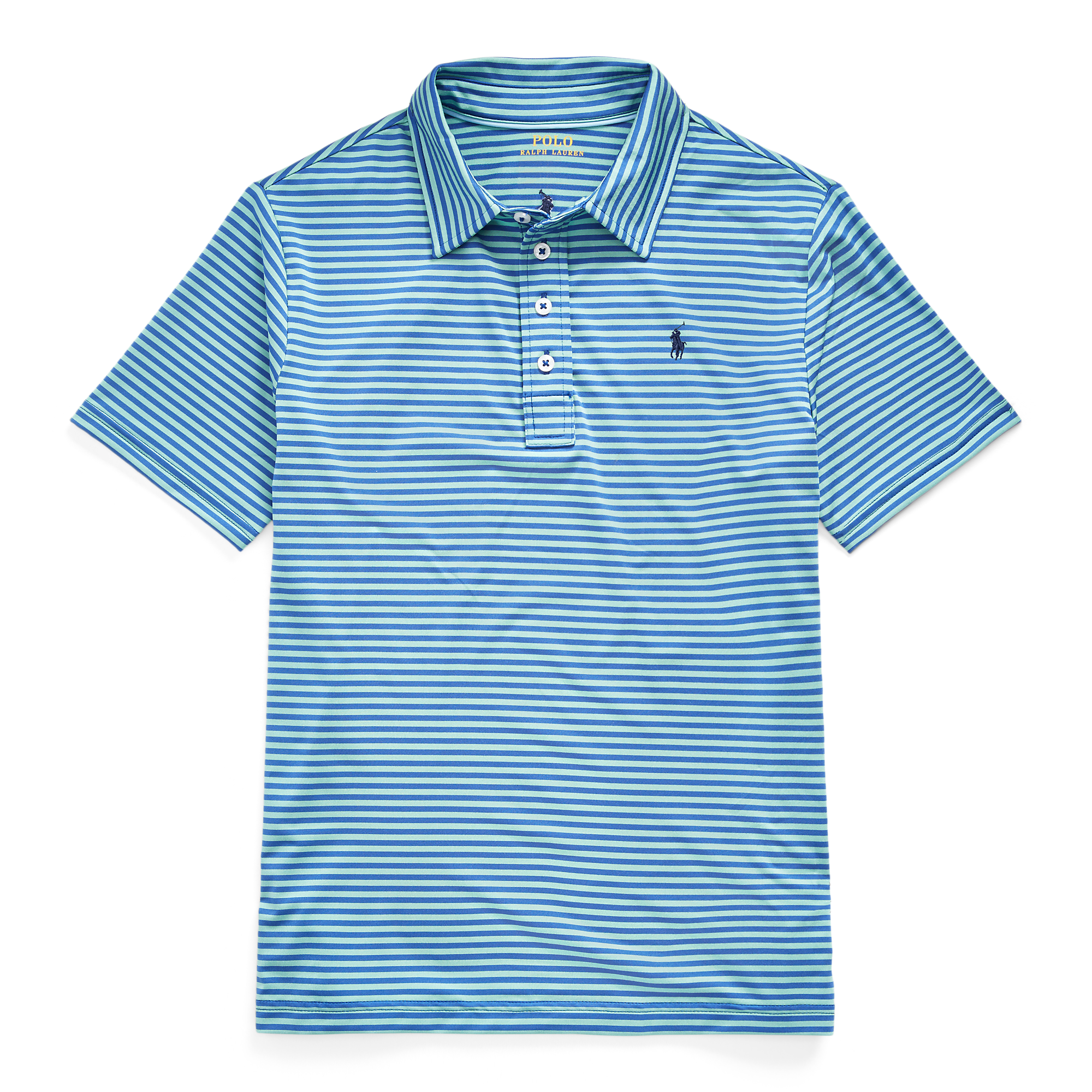 Striped Performance Jersey Polo Shirt