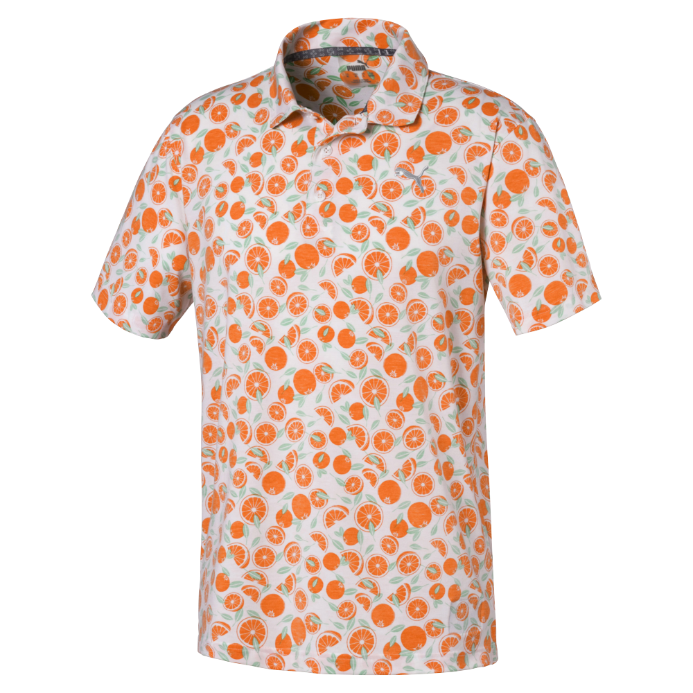 Puma golf shirt orange clearance