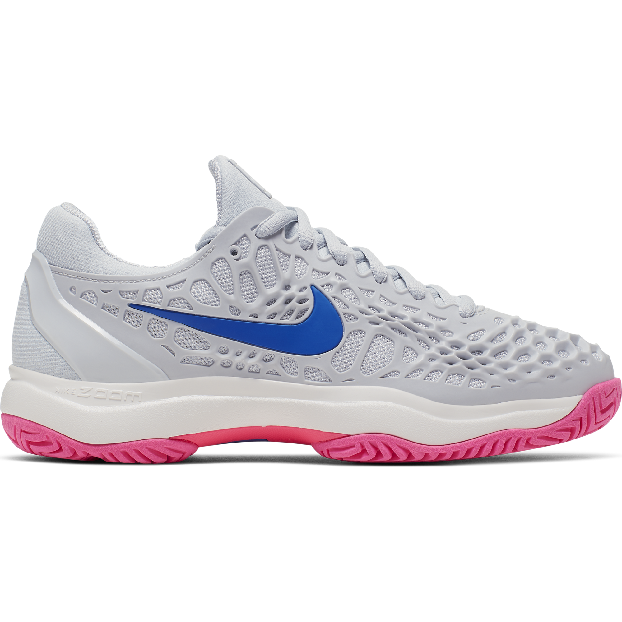 Zoom Cage 3 Tennis - Grey/Pink | PGA TOUR Superstore