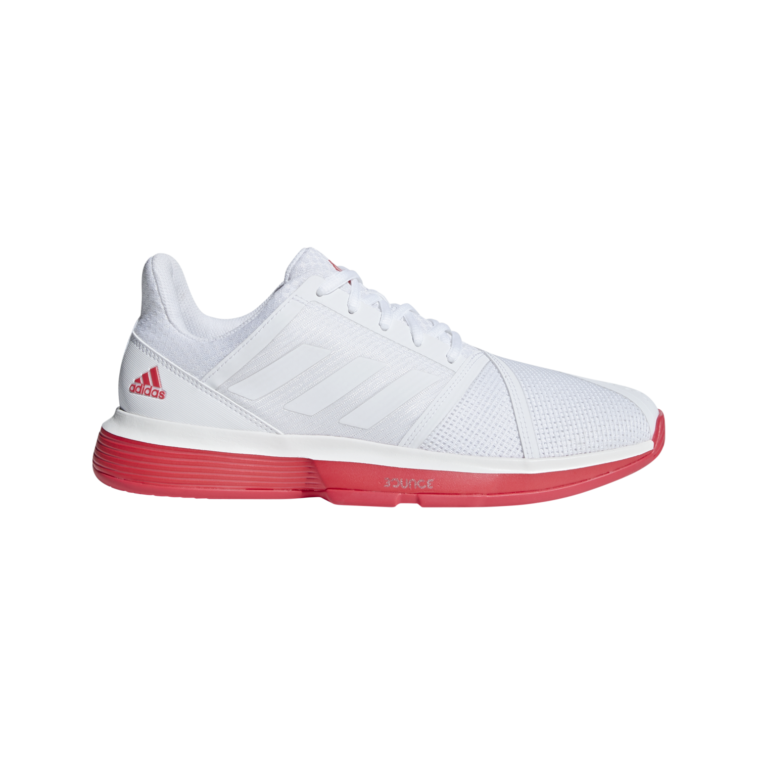 adidas CourtJam Bounce Men's Tennis Shoe - White/Red