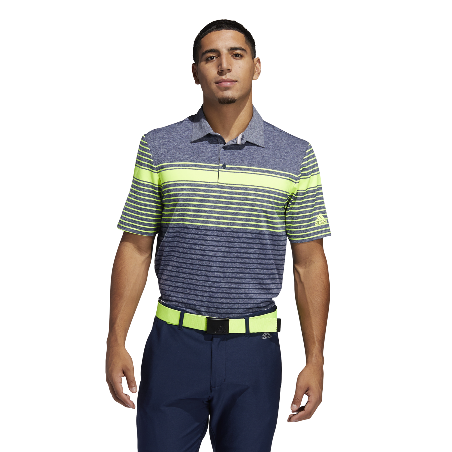 Adidas men's ultimate365 engineered heather golf polo clearance
